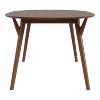 HOMES: Inside + Out 71" Aspen Grove Mid-Century Modern Oval Dining Table Walnut - 4 of 4