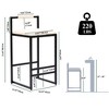 Bar Stool with Backrest Set of 2 Counter Height PU Leather Upholstered Bar Chairs with Footrest - 3 of 4