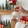 SEVOBAL Tree Ornaments 6PCS Set 3.9" Glass Christmas Ornaments Decorative Hanging Balls for Tree Party Decor Home Decorations, White, 3.9"*3.9"*3.9" - 2 of 4