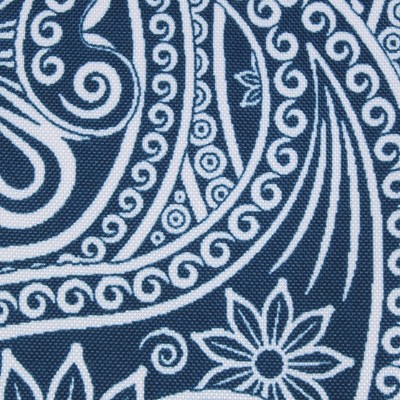 Blue Paisley Waterproof Outdoor Fabric Placemats Set of 6
