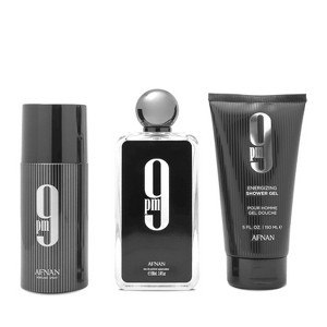 Afnan 9 PM Luxury Perfume Gift Set for Men Eau De Parfum 3.4 Fl Oz with Deodorant (5.0 Oz) and Shower Gel (6.7 Oz) - 1 of 4