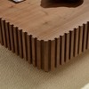 PAGED Square Coffee Table, Modern Side Table with Wood Veneer Tabletop, Compact Center Table for Living Room, Bedroom - 3 of 4