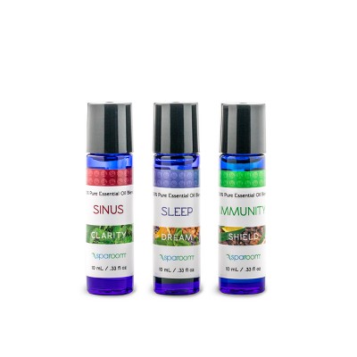 Holistic Essential Oil 3pk 10ml - SpaRoom: Aromatherapy, Sleep & Immunity Support, 100% Pure