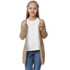 BLUEMING Girls' Oversized Chunky Knit Cardigan Jacket Front Button Thick Sweater with Snug Comfort - 2 of 4
