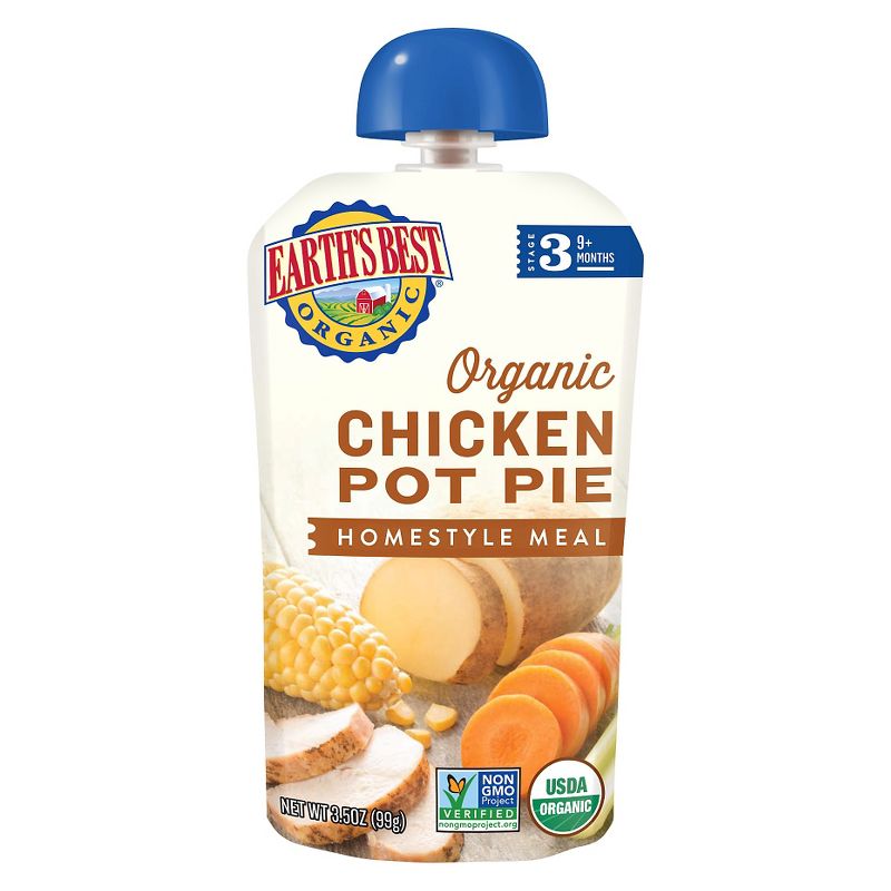 Earth&#39;s Best Organic Chicken Pot Pie Homestyle Baby Meal - 3.5oz, 1 of 6