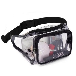 Garnen Clear Fanny Pack Stadium Approved Bag, Clear bag for Stadium For Events Concerts Music Festivals with Adjustable Strap - 1 of 4