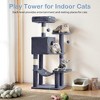 Lyngins 44 Inch Multi-Level Cat Tree Tower, Interactive Cat Tower with Cat Scratching Post & Hammock, Cat House for 2-3 Cats (Includes Cat Toys) - 3 of 4
