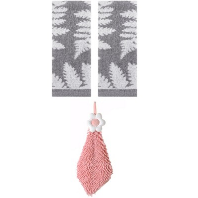 REGALWOVEN 3 Pcs Soft Absorbent Decorative Hand Towels for Bathroom Kitchen
