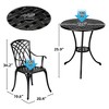 Whizmax Cast Aluminum Patio Bistro Set with Umbrella Hole, 3 Piece Outdoor Bistro Set Rust-Resistant, for Garden,Backyard, Patio Balcony - 4 of 4