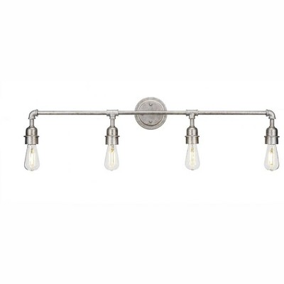 Toltec Lighting Vintage 4 - Light Vanity in  Aged Silver