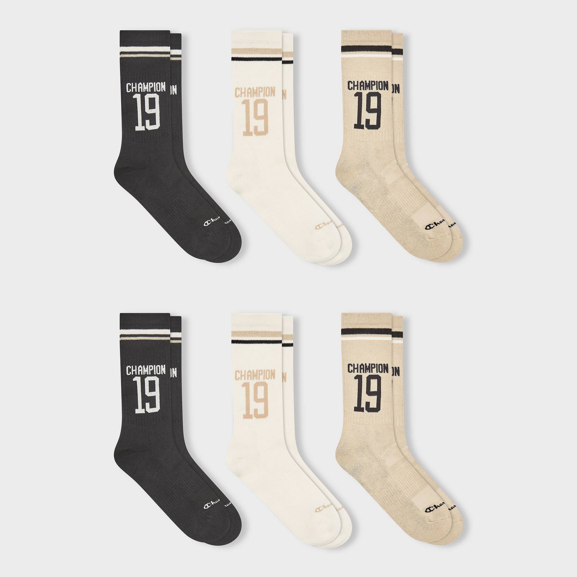 Champion Women's Nineteen 3pk Crew Socks