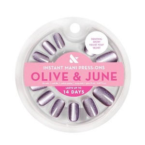 Olive & June Press-On Fake Nails - S Squoval - Velvet Pouf Velvet - 42ct - 1 of 4