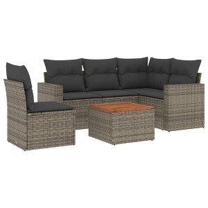 vidaXL Garden Sofa Set Grey - 1 of 4