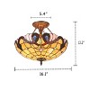 Chloe Lighting Anna Victorian 2 Light Dark Bronze Semi-Flush Ceiling Fixture 16" Wide - 3 of 3