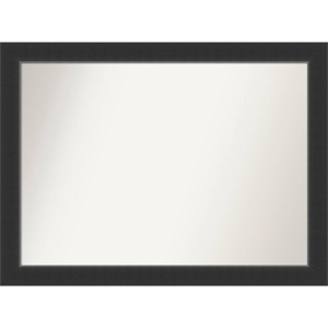 43" x 32" Non-Beveled Corvino Black Wood Wall Mirror - Amanti Art: Modern Rectangle, Includes Mounting Hardware - 1 of 4