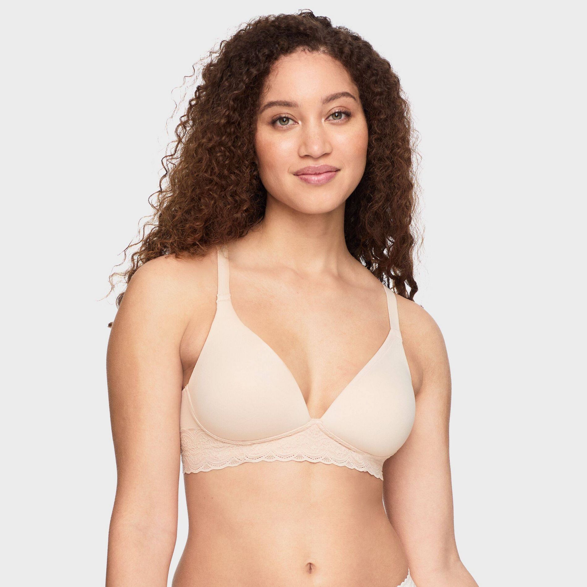 Simply Perfect by Warner's Women's Supersoft Lace Wirefree Bra - Butterscotch 36B: Medium Support, Padded Cup