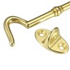 Unique Bargains Brass Cabin Eye Latch Gate Door Swivel Hook with Mounting Screws 2 Pcs - 4 of 4