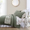 Laura Ashley Diamond 100% Polyester Quilt Bedding Set Green - image 3 of 4