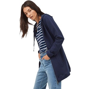 ellos Plus Size French Terry Long Zip Front Hoodie - 1 of 4