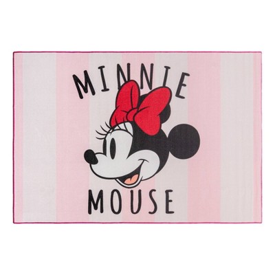 54"x78" Minnie Mouse Striped Area Rug