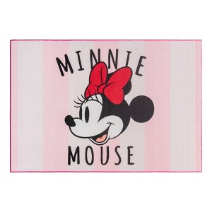 54"x78" Minnie Mouse Striped Area Kids' Rug - 1 of 4