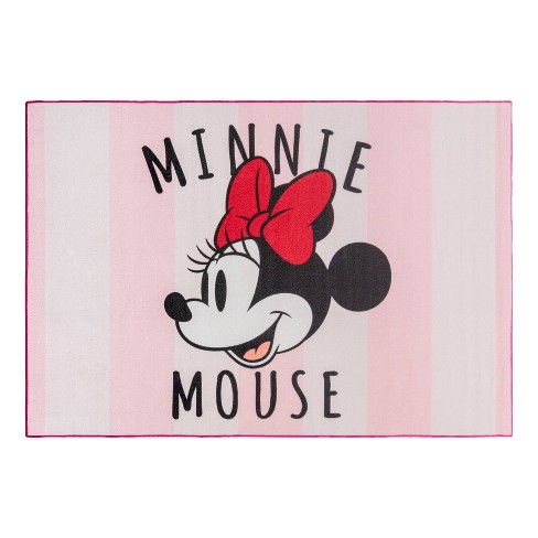 54 X78 Minnie Mouse Striped Area Rug Target