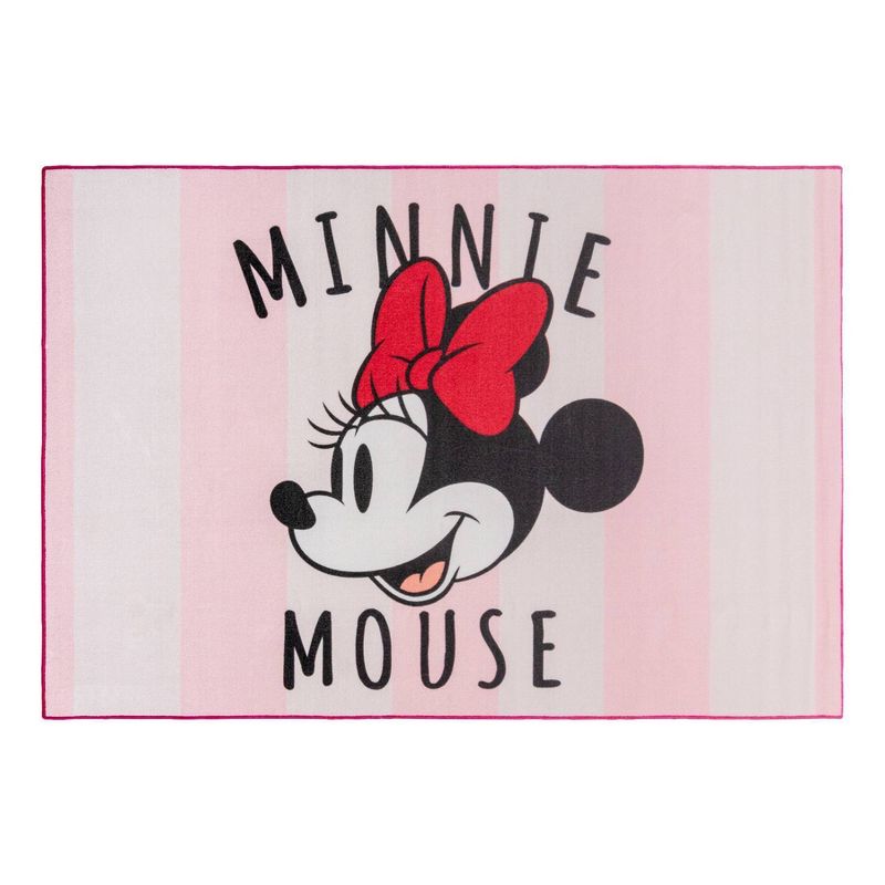 54&#34;x78&#34; Minnie Mouse Striped Area Kids&#39; Rug, 1 of 6
