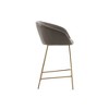 Faustina Counter Height Barstool Brown/Gold: Madison Park, Modern Metal Base, Polyurethane Leather - 4 of 4