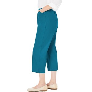Woman Within Plus Size Petite Capri Fineline Denim Jean - 1 of 4