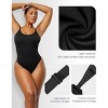 SHAPELLX Shapewear Bodysuit For Women Tummy Control Sculpting Snatched Body Shaper Waist Body Suit Thong—Black 38 - 2 of 3