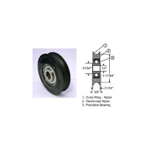 Brixwell 11-237 Nylon Wheel 1-1/4in Nylon Wheel precision Roller - 1 of 3