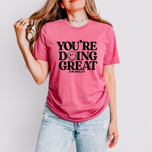 Simply Sage Market S.W.Smiley You're Doing Great Smiley Short Sleeve Tee - 1 of 4