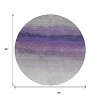 Lavender And Gray Ombre Washable Indoor Outdoor Area Rug - 3 of 4