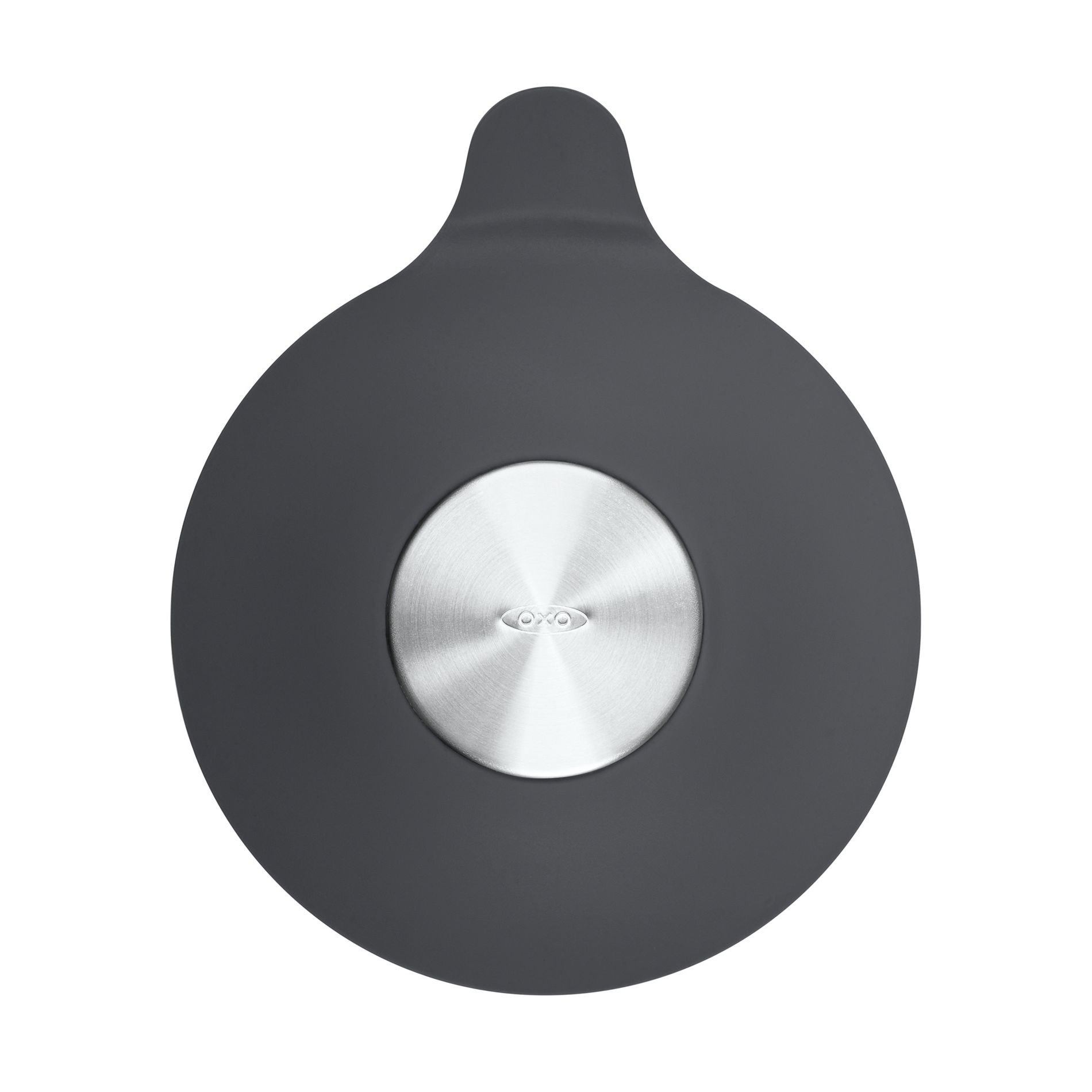 Bath Tub Drain Stopper Gray - OXO: Silicone & Stainless Steel, Easy Removal, Fits Standard Tubs