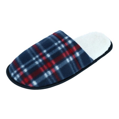 Blue discount plaid slippers