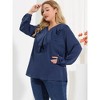 Agnes Orinda Women's Plus Size Long Sleeve Work Fashion Flowy Ruffle V Neck Office Chiffon Blouses - 2 of 4