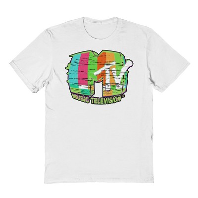 MTV Men's Colorful Bulge TV Short Sleeve Graphic Cotton T-Shirt