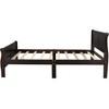 CAVINAS Twin Size Sleigh Bed Modern Wooden Bed Frame with Wood Slats, Headboard and Footboard for Bedroom - 3 of 4