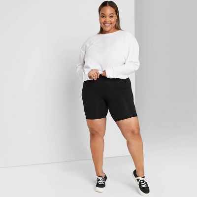 plus size black cycling shorts