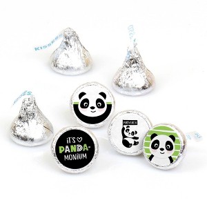 Big Dot of Happiness Party Like a Panda Bear - Baby Shower or Birthday Party Round Candy Sticker Favors - Labels Fits Chocolate Candy (1 sheet of 108) - 1 of 4