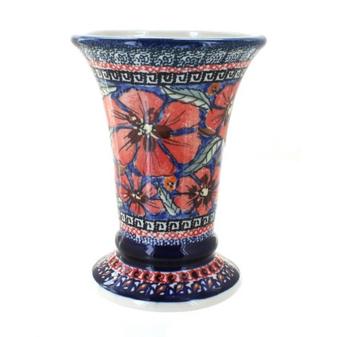 Blue Rose Polish Pottery Jungle Flower Small Vase : Target