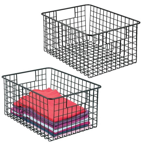 Mdesign Metal Wire Storage Basket Bin For Closets, 6
