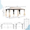 DSVIMOY Outdoor Gazebo with Double Roofs, Gazebo Canopy Tent for Deck Backyard Garden, Brown, 240"*120"*105.6" - 2 of 4