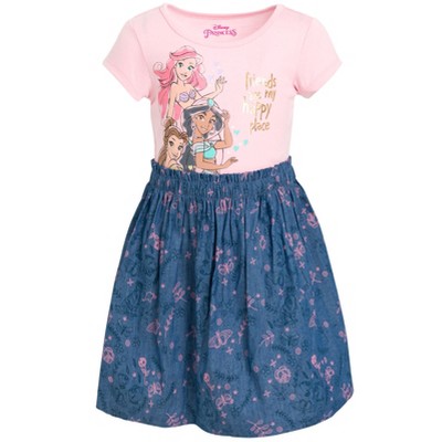 Disney Minnie Mouse Princess Jasmine Belle Ariel Girls Dress Toddler to Big Kid