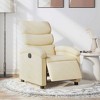 vidaXL Electric Recliner Chair - Cream Fabric Adjustable Armchair with Motorized Footrest, Side Pocket & Thick Padding for Living Room, Bedroom - 2 of 4