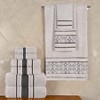 Zero Twist Cotton Solid and Floral Jacquard 9 Piece Bathroom Towel Set by Blue Nile Mills - 2 of 4