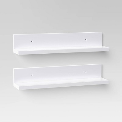 15" Wall Shelf Picture Ledge 2pk White - Room Essentials™