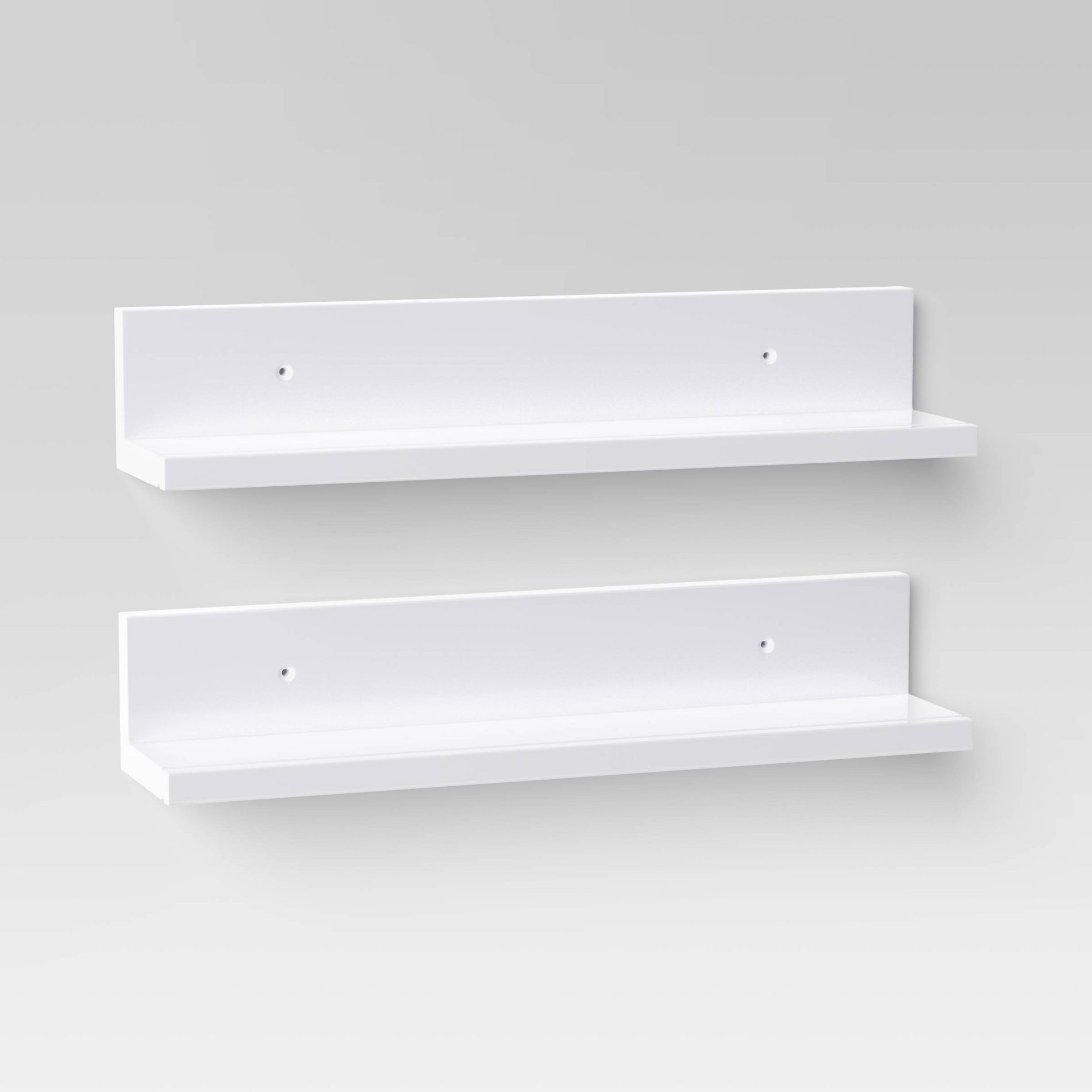 15" Wall Shelf Picture Ledge 2pk White - Room Essentials™