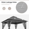 YARDGRACE10'X 10'Waterproof Patio Gazebo with Mosquito Netting, Double Roof Outdoor Gazebo Pavilion Shelter for Backyard - 4 of 4