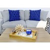 AuldHome Design Boho Throw Pillow Covers (2pk, Navy Blue); 18x18 Square Pom Pom Pillow Covers for Couch Chair Living Room Decor - 4 of 4